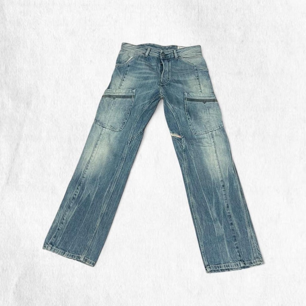 Diesel Deadstock VTG denim FLAGIX baggy straight 29x32 w/ crazy pocket design